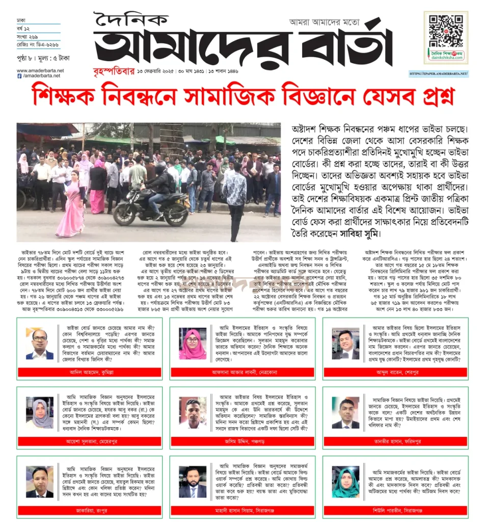 শিক্ষক নিবন্ধনে সামাজিক বিজ্ঞানে যেসব প্রশ্ন